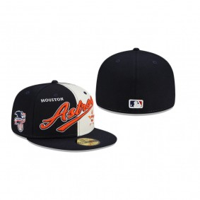 Houston Astros Navy Split Front 59FIFTY Fitted Hat