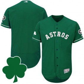 Male Houston Astros St. Patricks Day Green Celtic Flexbase Collection Jersey