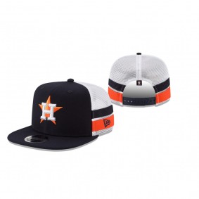 Astros Navy Striped Side Lineup 9FIFTY Adjustable Hat