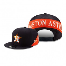 Houston Astros Navy Team Bulletin 9FIFTY Adjustable Snapback Hat