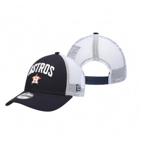 Houston Astros Navy White Team Title 9FORTY Snapback Hat