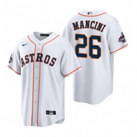 Men's Houston Astros Trey Mancini White 2022 World Series Champions Replica Jersey