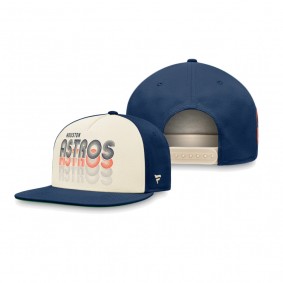 Houston Astros Cream Navy True Classic Gradient Snapback Hat