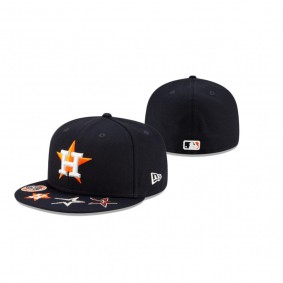 Houston Astros Navy Visor Hit 59Fifty Fitted Hat