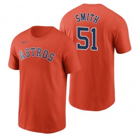 Men's Houston Astros Will Smith Orange Nike Name & Number T-Shirt