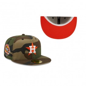 Houston Astros Camo Woodland Undervisor 45th Anniversary Patch 59FIFTY Hat