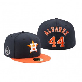 Houston Astros Yordan Alvarez Navy 2021 World Series Fitted Hat