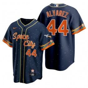 Houston Astros Yordan Alvarez Navy 2021 City Connect Replica Jersey