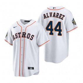 Men's Houston Astros Yordan Alvarez White 2022 World Series Replica Jersey