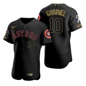 Houston Astros Yuli Gurriel All Black 2021 Salute to Service Jersey