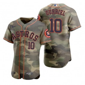 Houston Astros Yuli Gurriel Camo Authentic 2021 Armed Forces Day Jersey