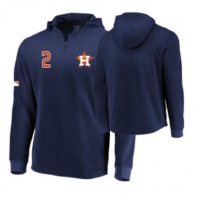 Houston Astros Navy Batting Practice #2 Alex Bregman Waffle Hoodie Men's