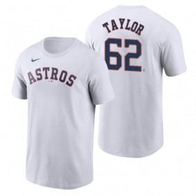 Men's Houston Astros Blake Taylor White Nike Name & Number T-Shirt