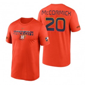 Houston Astros Chas McCormick Orange 2022 City Connect Legend T-Shirt