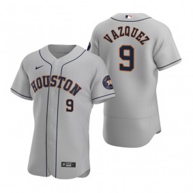 Men's Houston Astros Christian Vazquez Gray Authentic Road Jersey