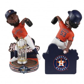 Cristian Javier Houston Astros 2022 World Series Champions Moment Bobblehead