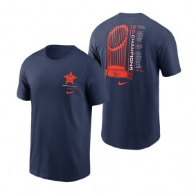 Houston Astros Navy 2022 World Series Champions Roster T-Shirt