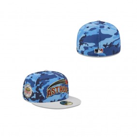 Houston Astros Blue Camo 59FIFTY Fitted Hat