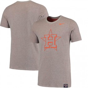 Male MLB Houston Astros Heathered Gray Dri-FIT Short Sleeve T-shirt