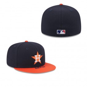 Houston Astros On Deck 59FIFTY Fitted Hat Navy Orange