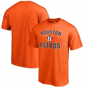 Male MLB Houston Astros Orange Victory Arch Short Sleeve T-shirt