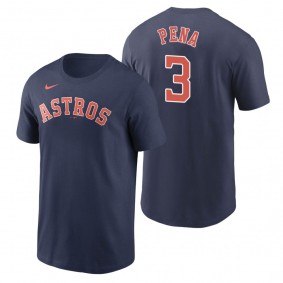 Men's Houston Astros Jeremy Pena Navy Name & Number T-Shirt