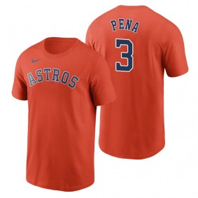 Men's Houston Astros Jeremy Pena Orange Name & Number T-Shirt