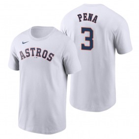 Men's Houston Astros Jeremy Pena White Name & Number T-Shirt