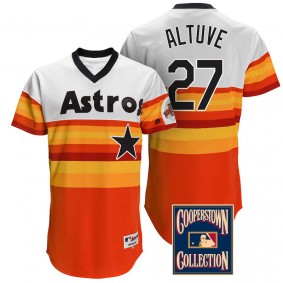 Male Jose Altuve #27 Houston Astros Multi Throwback Turn Back The Clock Jersey