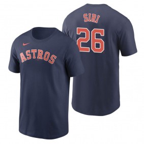 Men's Houston Astros Jose Siri Nike Navy Name & Number T-Shirt