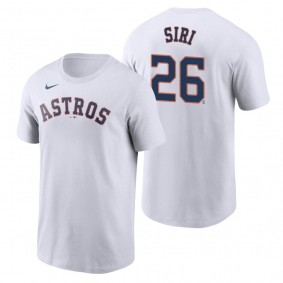 Men's Houston Astros Jose Siri Nike White Name & Number T-Shirt