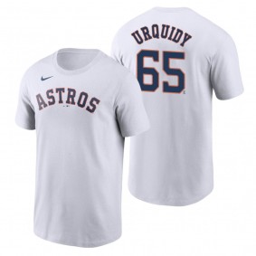 Men's Houston Astros Jose Urquidy White Nike Name & Number T-Shirt