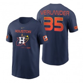 Houston Astros Justin Verlander Navy 2022 City Connect Velocity T-Shirt