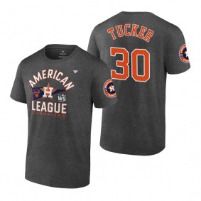 Houston Astros Kyle Tucker Charcoal 2021 American League Champions T-Shirt