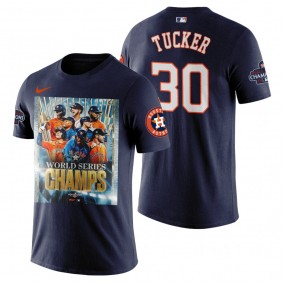 Houston Astros Kyle Tucker Navy 2022 World Series Champions Graphic T-Shirt