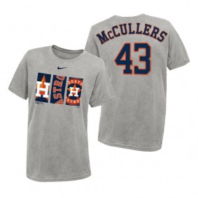 Houston Astros Lance McCullers Heathered Charcoal 3Peat Team Logo Legend Performance T-Shirt