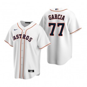 Men's Houston Astros Luis Garcia White Replica Home Jersey