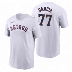 Men's Houston Astros Luis Garcia White Name & Number T-Shirt