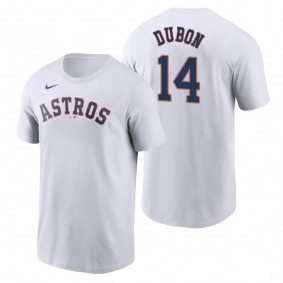 Men's Houston Astros Mauricio Dubon White Name & Number T-Shirt