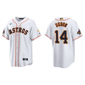 Mauricio Dubon Houston Astros White 2023 Gold Program Jersey