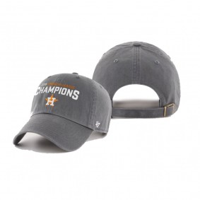 Men's Houston Astros Charcoal 2019 American League Champions Clean Up Adjustable Hat