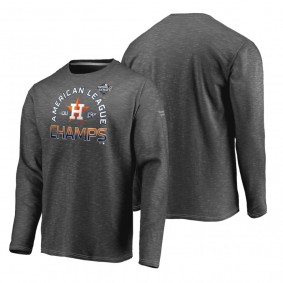 Men's Houston Astros Gray 2019 American League Champions Locker Room Long Sleeve T-Shirt