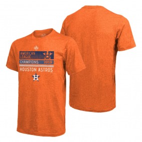 Men's Houston Astros Orange 2019 American League Champions Front Line Tri-Blend T-Shirt