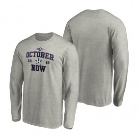 Men's Houston Astros Heather Gray 2019 Postseason ACE Long Sleeve T-Shirt