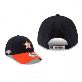 Men's Houston Astros Navy Orange 2019 Postseason Road 9FORTY Adjustable Side Patch Hat