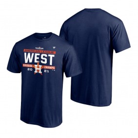 Houston Astros Navy 2021 AL West Division Champions Locker Room T-Shirt