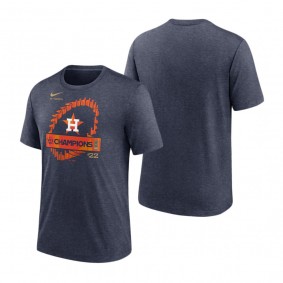 Men's Houston Astros Heather Navy Team Tri-Blend T-Shirt 2022 World Series Champions