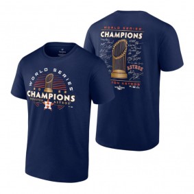 Men's Houston Astros Navy Signature Roster T-Shirt 2022 World Series Champions