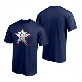 Men's Houston Astros Navy T-Shirt Red White and Team Logo