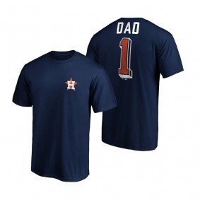 Houston Astros Navy Number One Dad T-Shirt